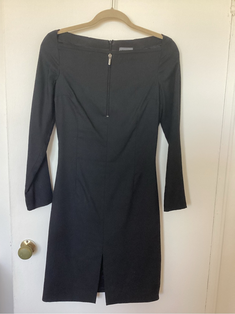 Versace Jeans Couture Classic Black Long-Sleeve Sheath Dress
